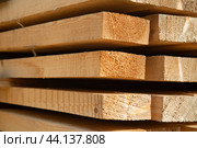 Edged boards.Building material.The material is made of wood. Стоковое фото, фотограф Александр Поташев / Фотобанк Лори