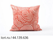 Comfortable Red bright pillow isolated on white background. Generate Ai. Стоковое AI-изображение, AI-художник Иван Рябоконь / Фотобанк Лори