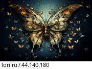 Eerie Skull butterfly. Generate Ai. Стоковое AI-изображение, AI-художник Иван Рябоконь / Фотобанк Лори