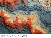 Geographical Topographic height map. Generate Ai. Стоковое AI-изображение, AI-художник Иван Рябоконь / Фотобанк Лори