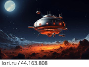 Sophisticated Space probe craft scifi. Generate Ai. Стоковое AI-изображение, AI-художник Иван Рябоконь / Фотобанк Лори