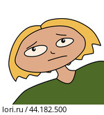 ГРУСТНАЯ ДЕВОЧКА. Стоковая иллюстрация, иллюстратор Наталья Лельхова / Фотобанк Лори