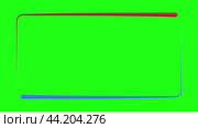 Parallelopiped frame with two color line on isolated green background. Empty copy space middle. 3D illustration rendering. Стоковая анимация, аниматор Ильин Сергей / Фотобанк Лори