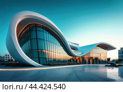 Futuristic Abstract modern urban architecture. Generate ai. Стоковое AI-изображение, AI-художник Иван Рябоконь / Фотобанк Лори