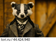 Unusual Anthropomorphic badger wearing business manager suit. Generate ai. Стоковое AI-изображение, AI-художник Иван Рябоконь / Фотобанк Лори