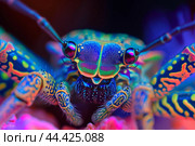 Otherworldly Arthropod antient neon image. Generate Ai. Стоковое AI-изображение, AI-художник Иван Рябоконь / Фотобанк Лори