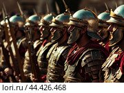 Formidable Ancient rome army. Generate Ai. Стоковое AI-изображение, AI-художник Иван Рябоконь / Фотобанк Лори