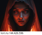 Женщина полутьма. Стоковое AI-изображение, AI-художник Ольга Зенько / Фотобанк Лори