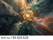 Massive Beginning universe explosion. Generate ai. Стоковое AI-изображение, AI-художник Иван Рябоконь / Фотобанк Лори