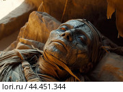 Cryptic Ancient mummy. Generate Ai. Стоковое AI-изображение, AI-художник Иван Рябоконь / Фотобанк Лори