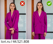 Common mistakes in female posing and how to avoid them. Photo poses. Стоковое фото, фотограф Андрей Аркуша / Фотобанк Лори