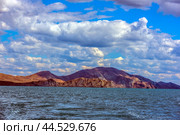 Crimea. View of Koktebel Bay and the Karadag mountain range. (2022 год). Стоковое фото, фотограф Анна Кривицкая / Фотобанк Лори