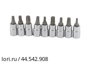 Набор сменных насадок, бит, для отверток. A variety of replaceable nozzles for screwdriver bits. Стоковое фото, фотограф Татьяна Д / Фотобанк Лори
