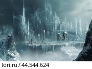 Eerie Blackout frozen city. Generate Ai. Стоковое AI-изображение, AI-художник Иван Рябоконь / Фотобанк Лори