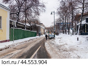 Турчанинов переулок зимой. Москва (2023 год). Редакционное фото, фотограф Алёшина Оксана / Фотобанк Лори
