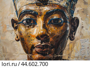 Ancient egyptian pharaoh portrait artwork. Стоковое AI-изображение, AI-художник Иван Рябоконь / Фотобанк Лори