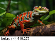 Striped Toloque in the wild. Стоковое AI-изображение, AI-художник Veniamin Kraskov / Фотобанк Лори