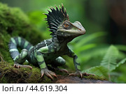 Striped Toloque in the wild. Стоковое AI-изображение, AI-художник Veniamin Kraskov / Фотобанк Лори