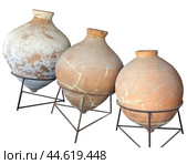Древнегреческие амфоры на белом фоне. Ancient greek amphora on white background. Стоковое фото, фотограф Татьяна Д / Фотобанк Лори