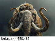 Majestic mammoth in the wild. Стоковое AI-изображение, AI-художник Иван Рябоконь / Фотобанк Лори