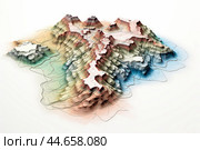 Observational Topographic height map. Generate Ai. Стоковое AI-изображение, AI-художник Иван Рябоконь / Фотобанк Лори