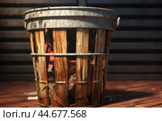 Urban Trash bin closeup photo. Generate ai. Стоковое AI-изображение, AI-художник Иван Рябоконь / Фотобанк Лори