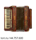 Vintage accordion on transparent background. Стоковое AI-изображение, AI-художник Иван Рябоконь / Фотобанк Лори