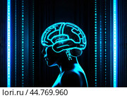 The concept of high technology development, artificial intelligence, super brain, robotics development,The concept of high technology development, artificial intelligence, super brain, robotics development,The concept of high technology development, artificial intelligence, super brain, robotics development,Концепция развития высоких технологий,исскуственный интелект,супер мозг,развитие робототехники. Стоковое AI-изображение, AI-художник Миронов Павел / Фотобанк Лори