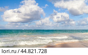 Empty beach, coastal panoramic landscape. Atlantic ocean coast (2020 год). Стоковое фото, фотограф EugeneSergeev / Фотобанк Лори