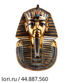 Golden mask of tutankhamun showing ancient egyptian art. Стоковое AI-изображение, AI-художник Иван Рябоконь / Фотобанк Лори