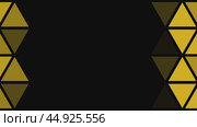 Bright yellow minimal mosaic triangles abstract geometry background. Low poly geometrical pattern. Looping video. Стоковая анимация, аниматор Семён Прудий / Фотобанк Лори