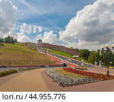 Чкаловская лестница. Нижний Новгород. Россия (2024 год). Редакционное фото, фотограф Владимир Чинин / Фотобанк Лори