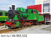 Паровоз Гр-318, ст. Екатеринбург-Детский, Свердловская ДЖД, Свердловская область (2024 год). Редакционное фото, фотограф Алексей Иванов / Фотобанк Лори