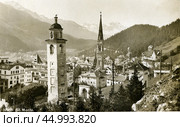Вид на город Санкт-Мориц,  кантон Граубюнден. Стоковое фото, фотограф Retro / Фотобанк Лори