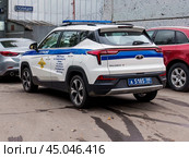 Надпись "Полиция" на служебном автомобиле Москвич 3. Редакционное фото, фотограф Константин Григорьев / Фотобанк Лори