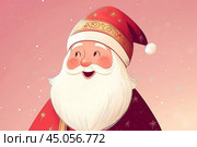 Happy Saint Nicholas Day. St.Nicolas holding gift. Winter holiday. Стоковое AI-изображение, AI-художник Ирина Ручушкина / Фотобанк Лори