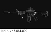 Animation of disassembling a military assault rifle. Стоковая анимация, аниматор Кирилл Черезов / Фотобанк Лори