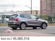 KRASNOYARSK, RUSSIA - September 22, 2024: Grey BMW X3 F25. Редакционное фото, фотограф Плотников Дмитрий / Фотобанк Лори