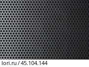 Industrial background. Black metal surface with regular round holes as texture (abstract) Стоковое фото, фотограф Михаил Строгалев / Фотобанк Лори