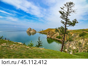 Скала Шаманка. Хужирский залив. Озеро Байкал. Стоковое фото, фотограф Александр Тараканов / Фотобанк Лори
