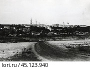 Панорамный вид на город Пенза. Конец 19-го, начало 20-го века. Стоковое фото, фотограф Retro / Фотобанк Лори