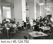 Студенческая столовая 60-е гг СССР. Стоковое фото, фотограф Retro / Фотобанк Лори