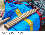 Rubel is a wooden board which at home ironed home linen in ancient times. Стоковое фото, фотограф FotograFF / Фотобанк Лори
