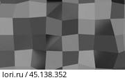 Monochrome low poly surface gently moving and transforming. Стоковое видео, видеограф Данил Руденко / Фотобанк Лори