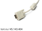 DVI wire isolated on white background. Стоковое фото, фотограф Сергей Толмачёв / Фотобанк Лори