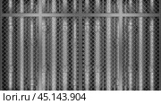 Metal grid repeating showing rows of metal pipes. Стоковое видео, видеограф Данил Руденко / Фотобанк Лори