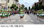 Барабанщицы на параде (2019 год). Редакционное фото, фотограф Ольга Дубровская / Фотобанк Лори