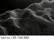 Abstract topographic design featuring flowing lines in monochrome tones on a textured surface. Стоковое AI-изображение, AI-художник Юлия Гапеенко / Фотобанк Лори
