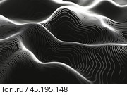 Abstract topographic design featuring flowing lines in monochrome tones on a textured surface. Стоковое AI-изображение, AI-художник Юлия Гапеенко / Фотобанк Лори