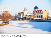Old Town of Koenigsberg. Fish village - ethnographic and trade and craft complex. Winter in the city. (2021 год). Редакционное фото, фотограф Zima Nadezhda / Фотобанк Лори